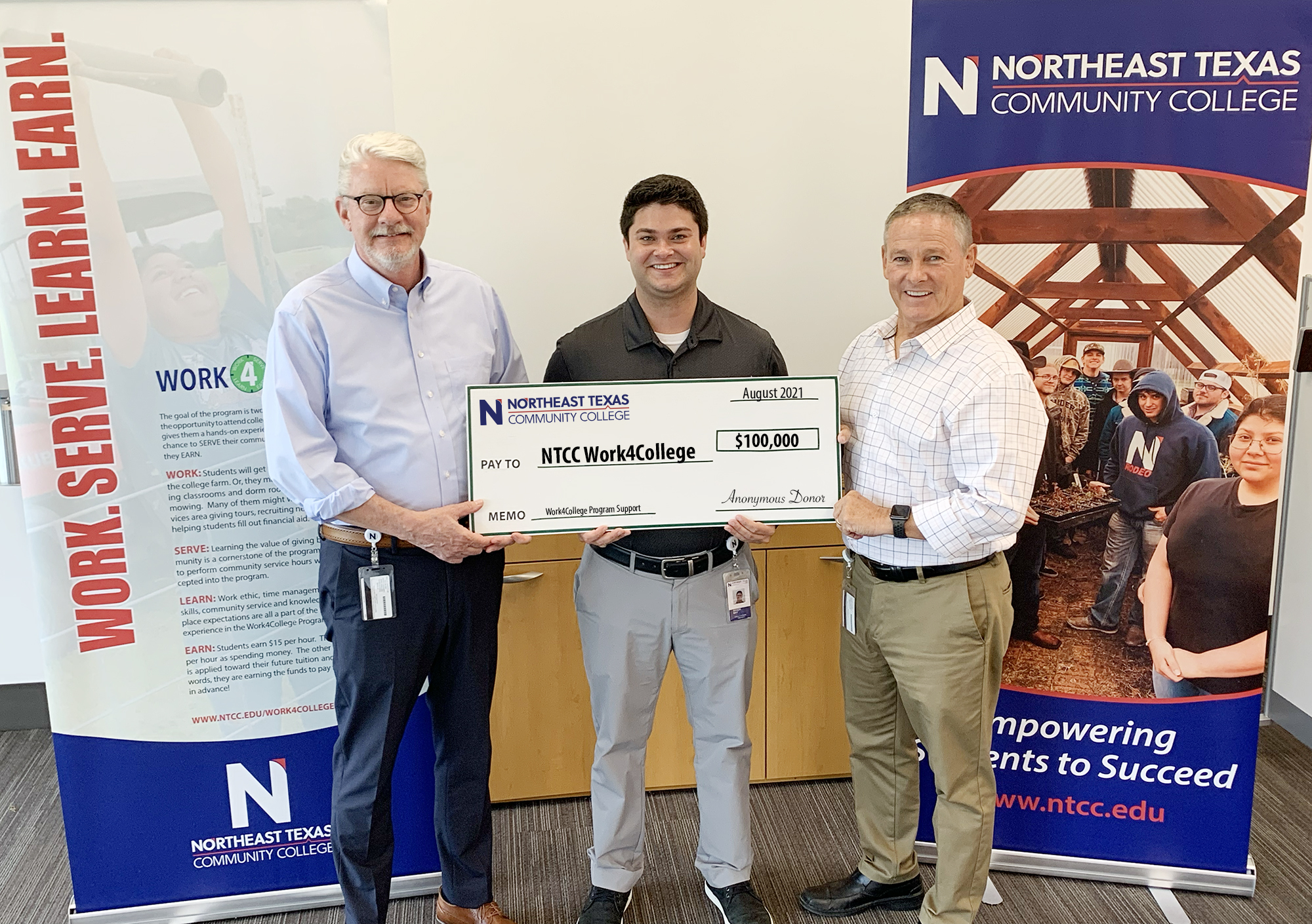 NTCC Receives 100 000 Anonymous Work4College Donation Northeast